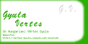 gyula vertes business card